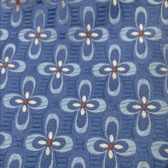 Ermenegildo Zegna Light Blue Floral Men's Silk Tie - Picture 4 of 4